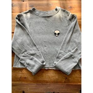 Cropped sweat shirt
